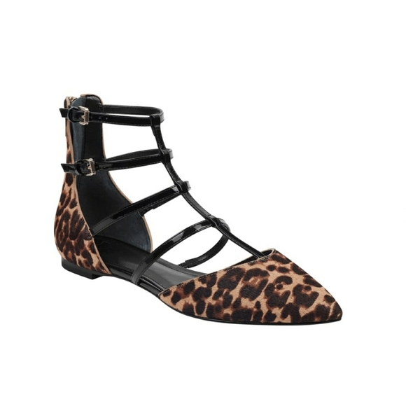 Sassy Strappy Marc Fisher Ltd Animal Print Flats - Picture 8 of 8